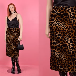 Cheetah velvet skirt sale