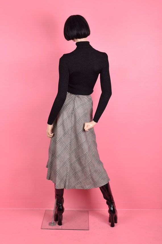 80s Plaid Skirt/ XXS/ 1980s - image 2