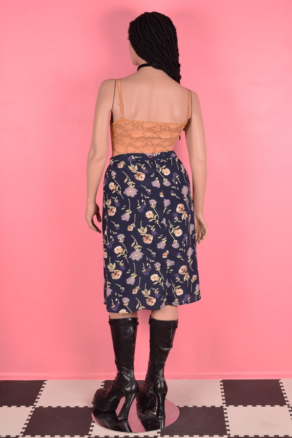 90s Floral Print Skirt/ Large/ 1990s - image 2