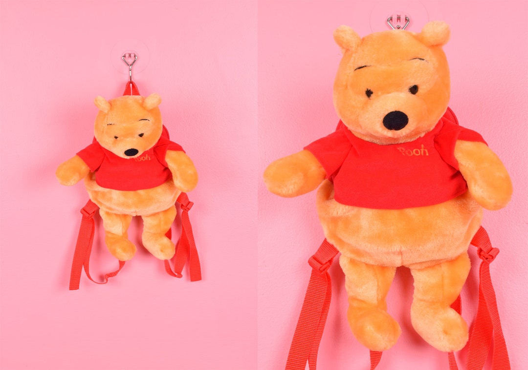 90s Pooh Bear Plush Backpack/ 1990s Etsy