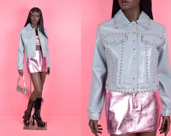 ジャケット・アウター 90s FRANCE-MADE Pink RAM Leather JKT Leather-Jacket---Bubble-Pink-