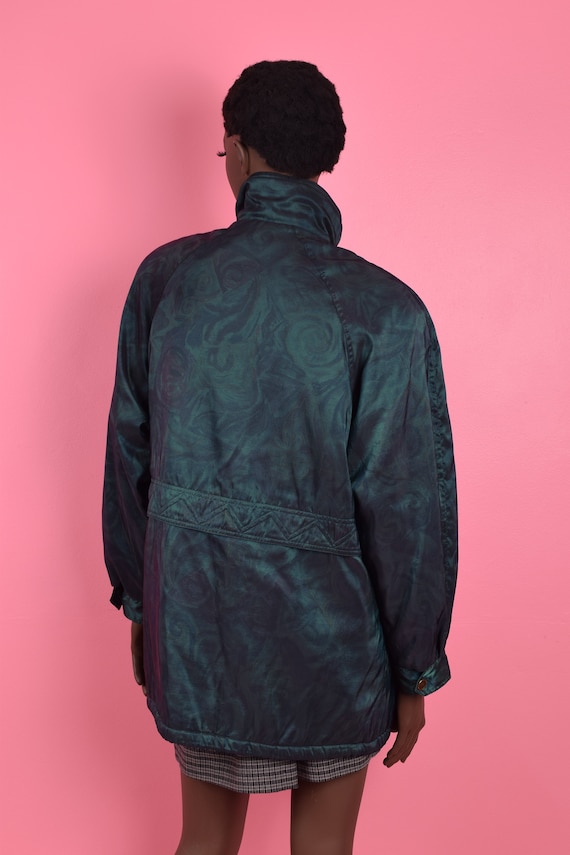 Vintage 90s Multi Pattern Puffy Jacket/ Medium/ 1… - image 2