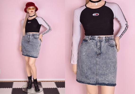 1980s denim skirt