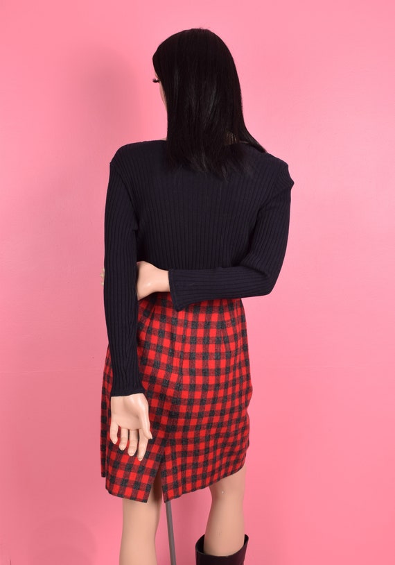 Gingham skirt 80s hotsell