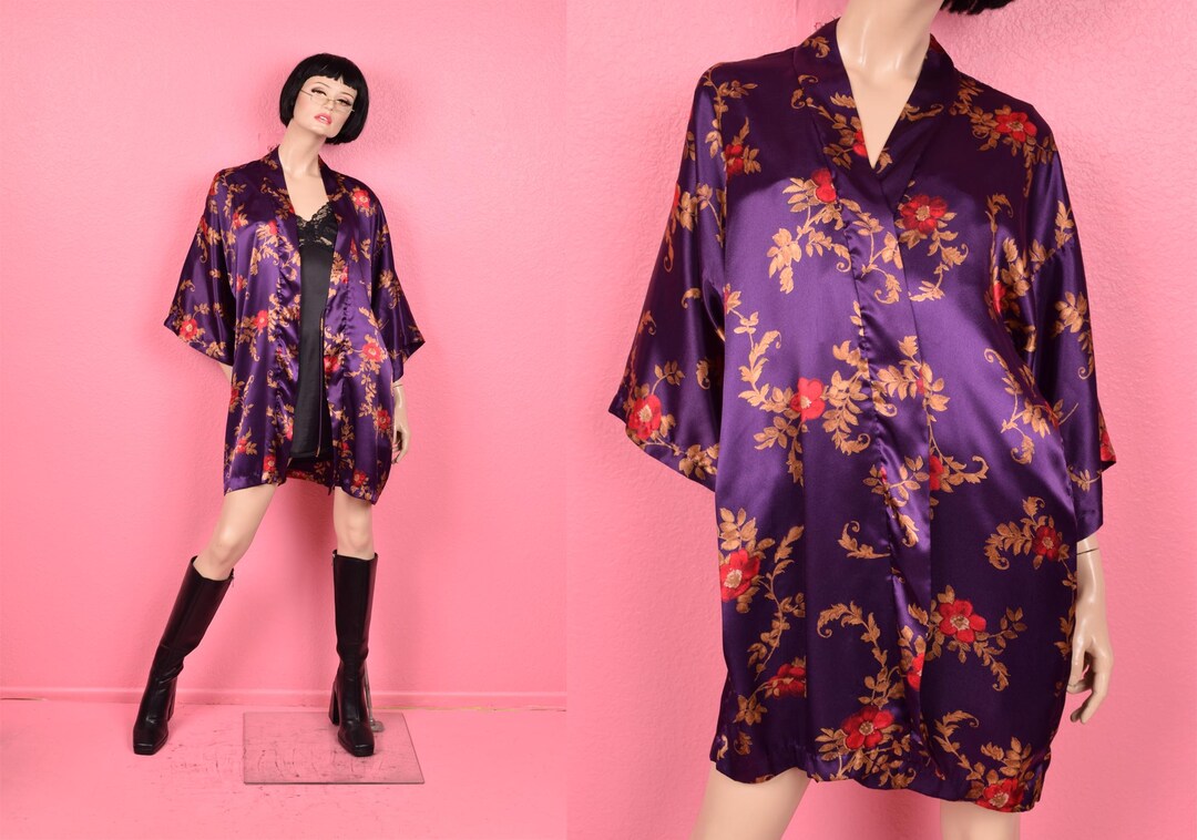 Vintage 80s 90s Floral Print Robe/ Medium-large/ 1980s/ 1990s - Etsy