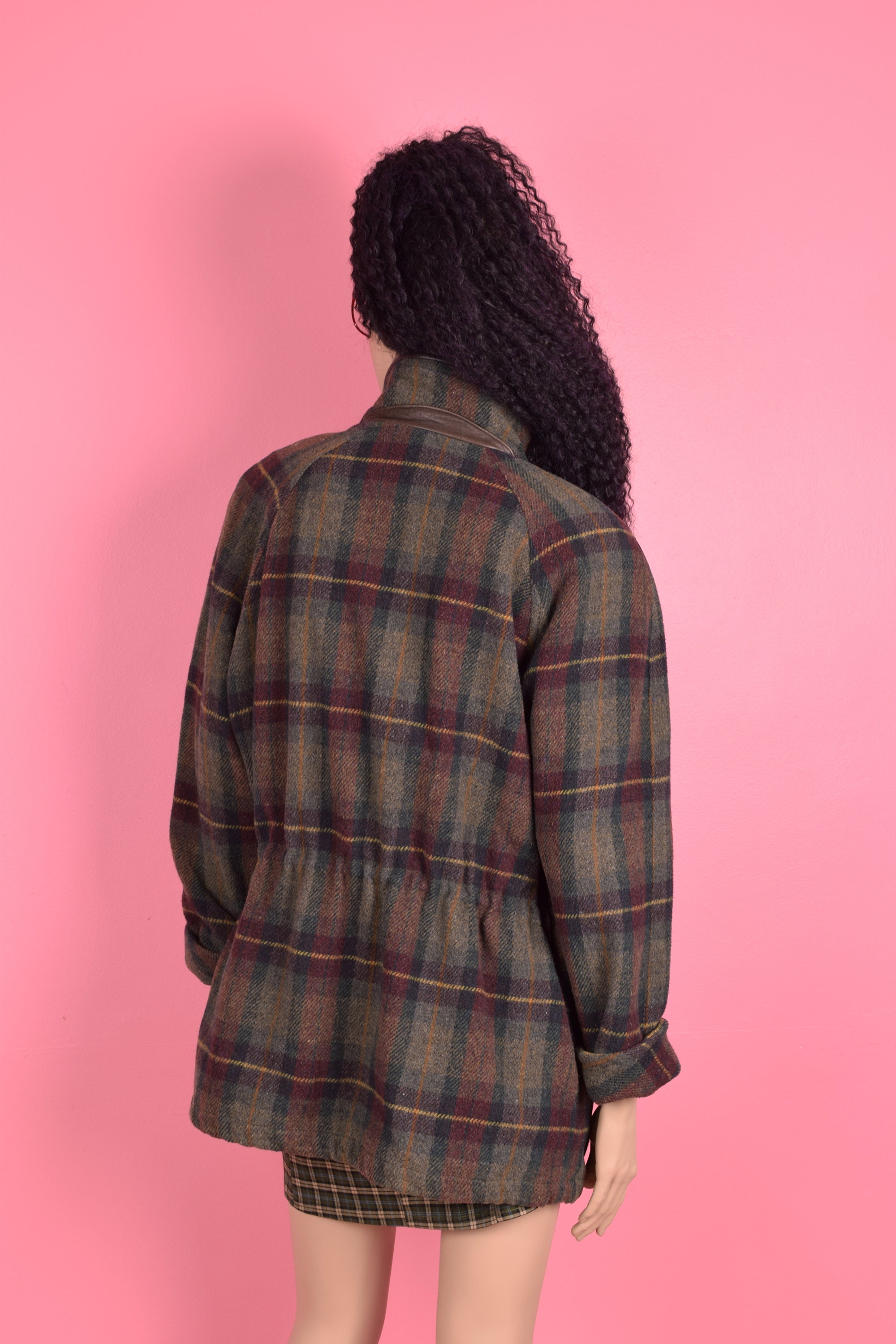 Vintage 80s 90s Plaid Coat/ Medium/ 1980s/ 1990s/ Jacket - Etsy