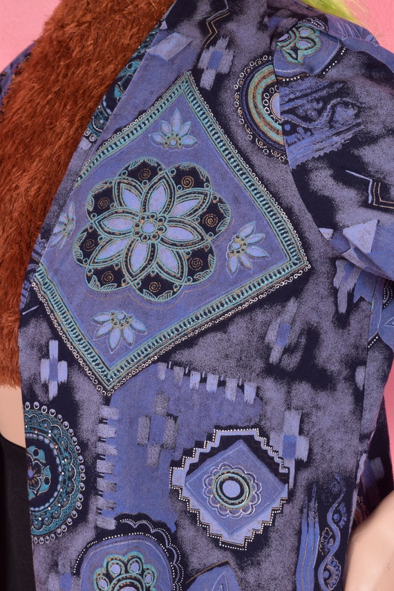 Vintage 90s Multi Pattern Lightweight Jacket/ US … - image 3