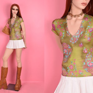 Vintage 90s Scarf Print Blouse/ Small/ 1990s/ Long Sleeve - Etsy