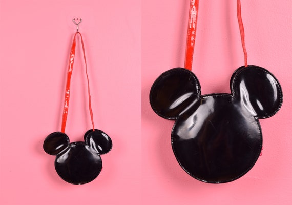 90s Glossy Vinyl Mickey Mouse Purse/ 1990s - image 1