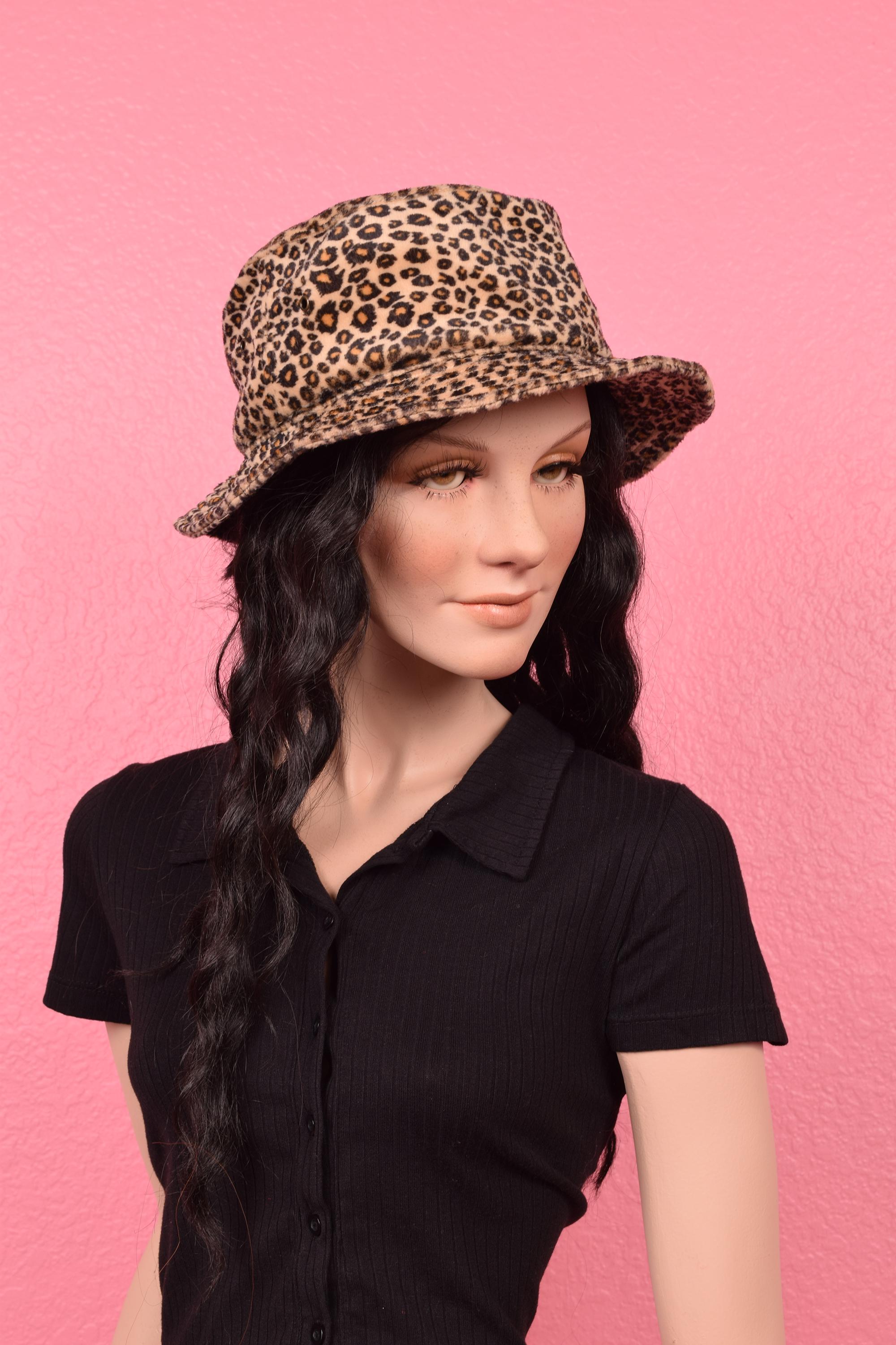 Vintage Y2K Ben Berger Faux Fur Leopard Bucket Hat Mob Wife McBling Retro Fuzzy Leopard Fur Bucket Hat - Etsy Australia main image 2