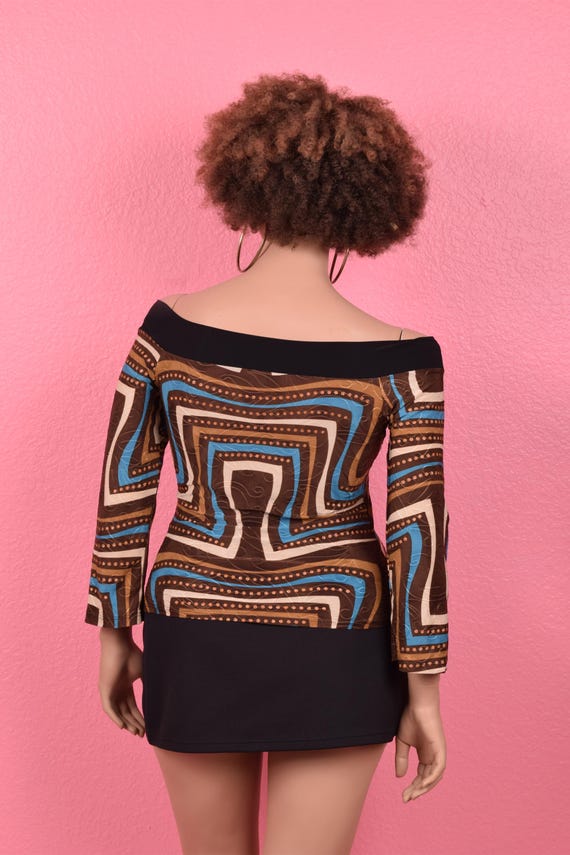 Vintage 00s Abstract Pattern Top/ Large/ 2000s - image 2