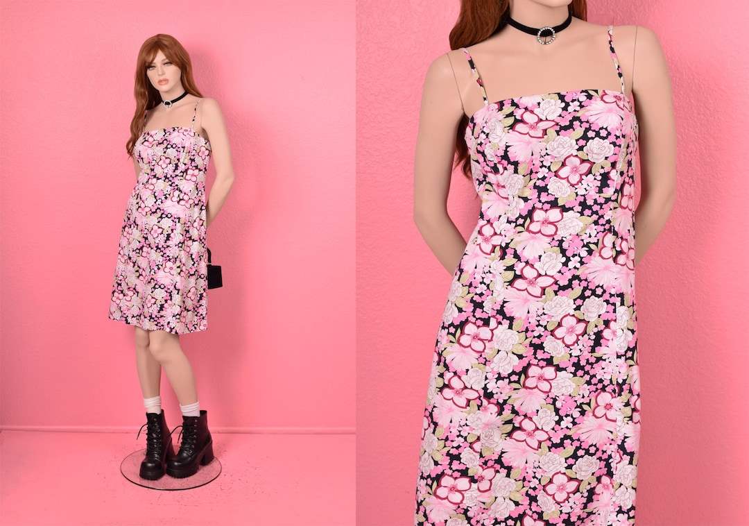 Robe imprimée florale vintage des années 90/2000/US 10P/1990/2000s ...