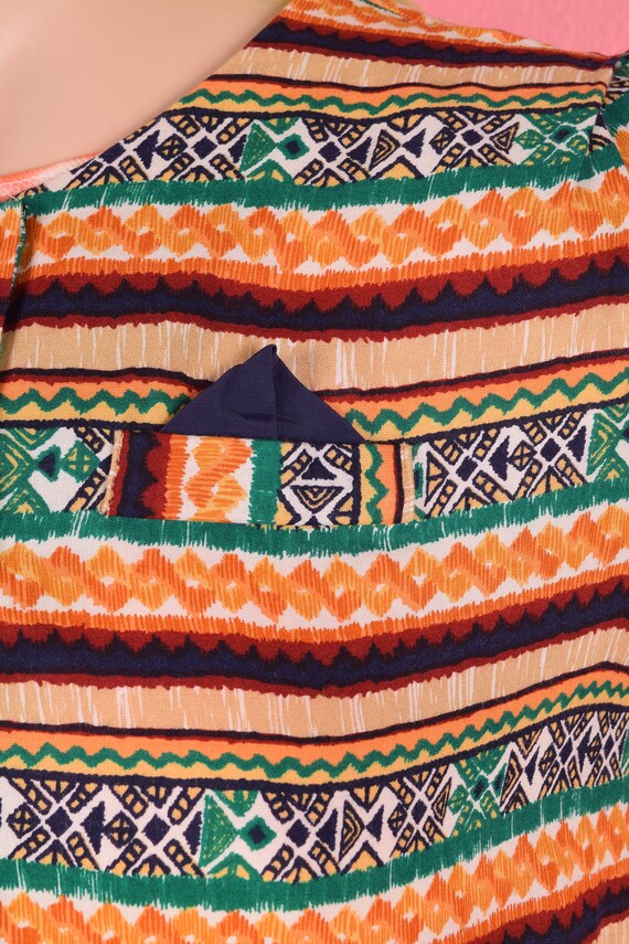 Vintage 80s Lightweight Striped Multi Pattern Jac… - image 2