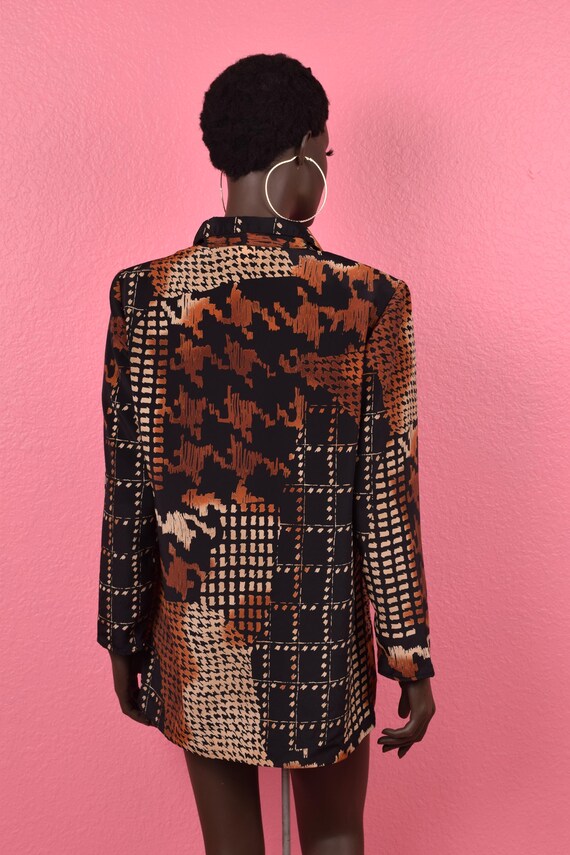 Vintage 90s Multi Pattern Lightweight Jacket/ Med… - image 2