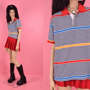 90s Striped Polo - Etsy