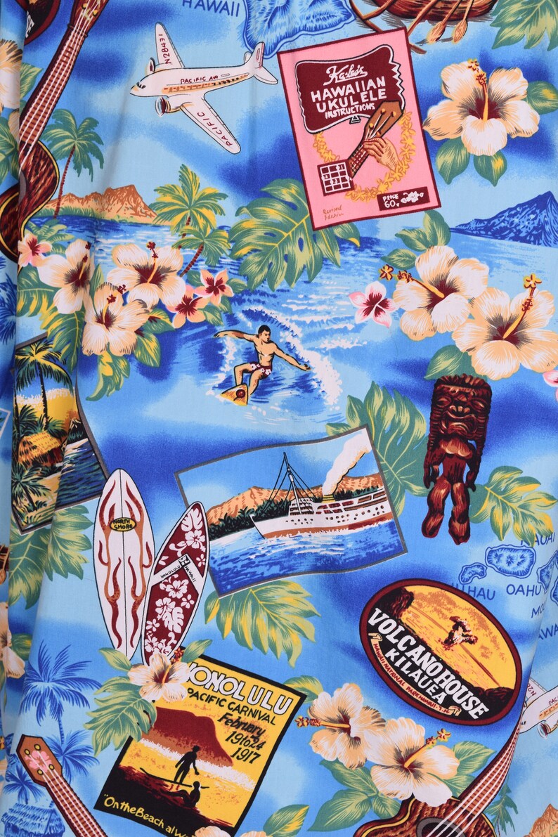 90s Hawaiian Print Shirt/ Unisex Large/ 1990s/ Short Sleeve/ | Etsy