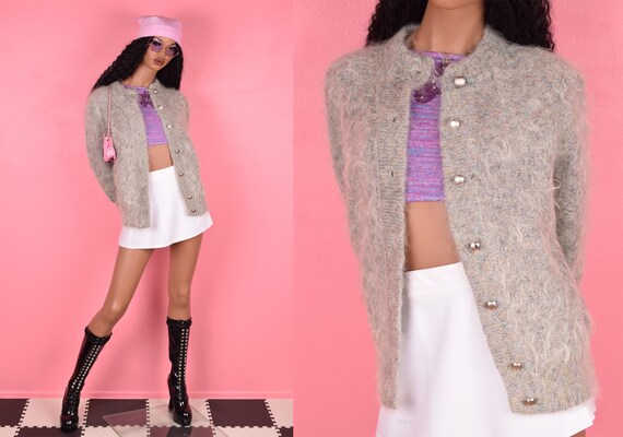 Multi shaggy cardigan top