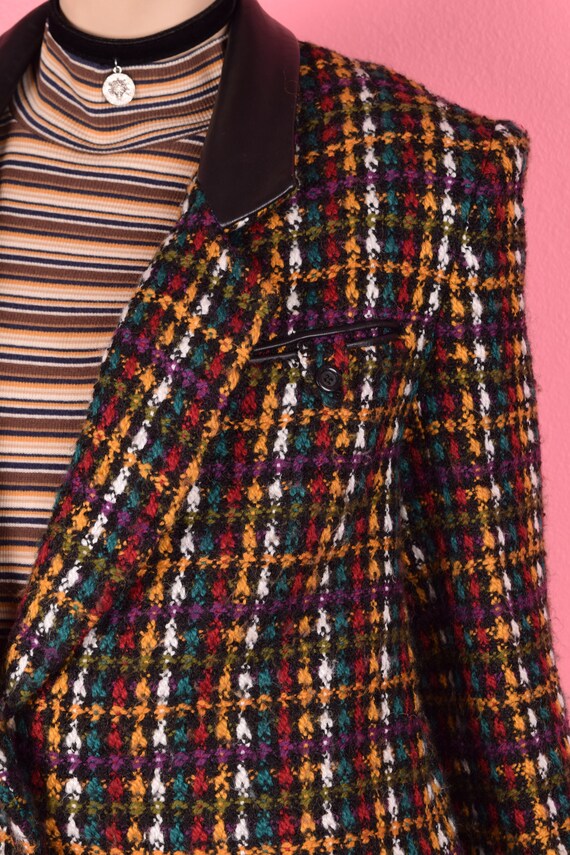 Multi coloured tweed hot sale jacket