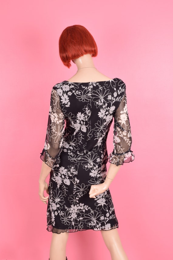 ワンピース VINTAGE LIKE SHEER FLOWER DRESS Vintage 90s Sheer Floral Print Dress/ US 8/ 1990s - Etsy