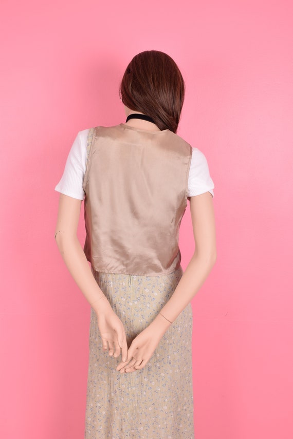 Vintage 80s Multi Pattern Vest/ Small/ 1980s - image 2