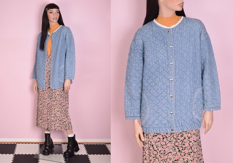 quilted denim jacket