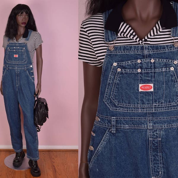 90s Denim Overalls/ Large/ 1990s