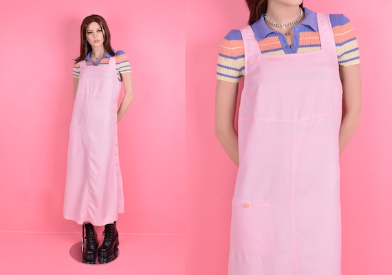 90s Light Pink Jumper Dress Small 1990s Etsy