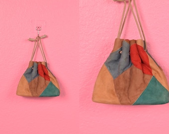 Vintage Coach 9587 Soho Patchwork Suede Leather Shoulder Hobo Bag