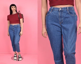 Vintage 80s High Waisted Jeans/ 30 Waist/ 1980s/ Tapered