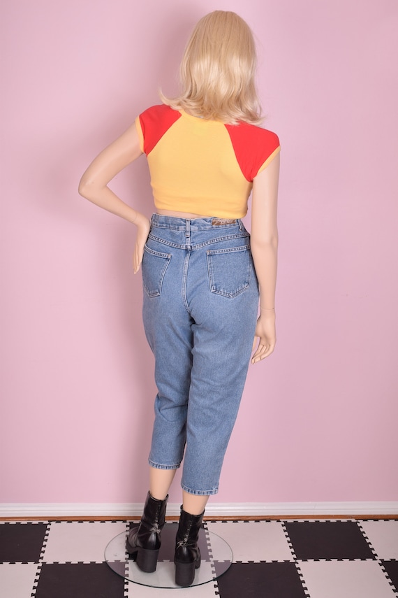 90s Blue High Waisted Jeans/ US 12P/ 1990s - image 2