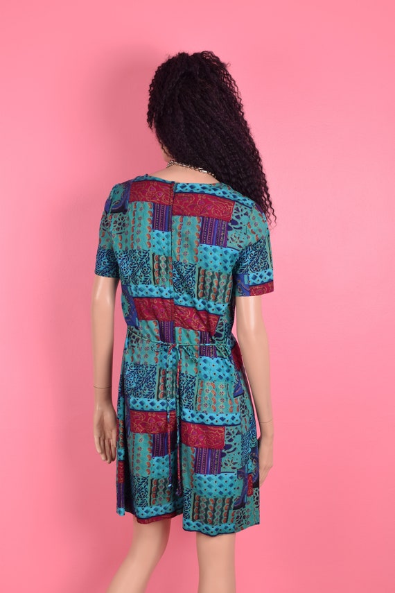 Vintage 90s Multi Pattern Romper/ Small/ 1990s - image 2