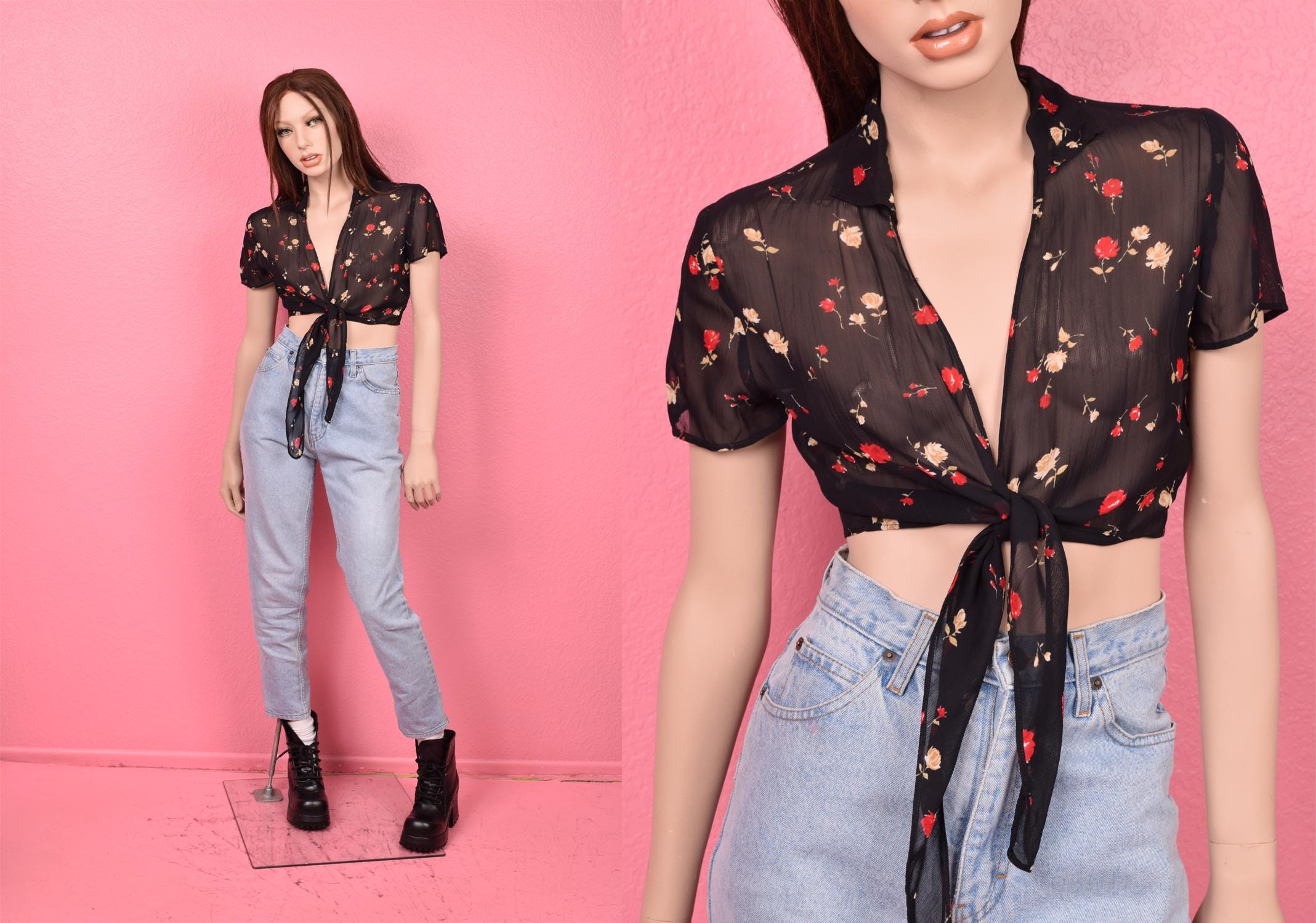 00s Tie up Top - Etsy