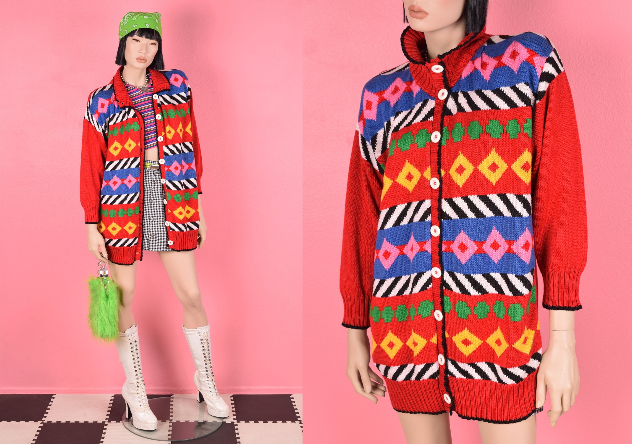 Vintage '90s Multi-Stripe Sweater | Urban Outfitters Canada