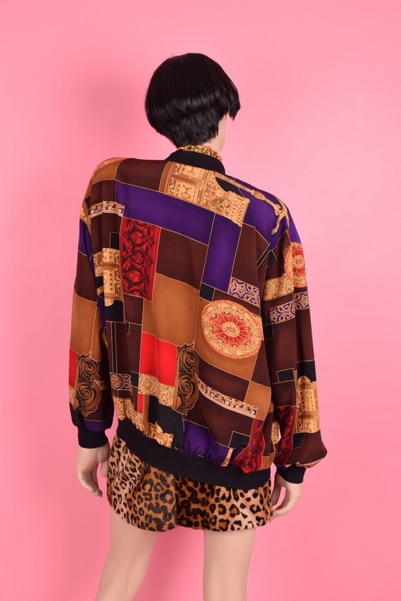 90s Multi Pattern Bomber Jacket/ XL-XXL/ 1990s - image 2