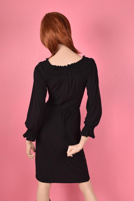 Robe Noire Jones Wear Une Épaule Taille 8 - Polyester Et Soie, Occasion Très Bon État