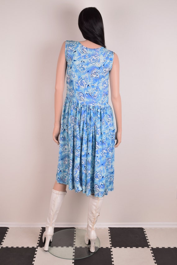 90s Floral Print Dress/ Medium/ 1990s - image 2