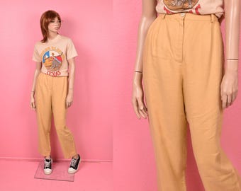 Vintage 90s Gap Black and White Gingham High Waisted Pants/ US 6
