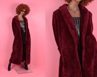 Vintage 80er Jahre Plüsch Robe / Medium / 1980er Jahre