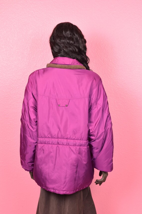 Vintage 90s Reversible Solid and Striped Jacket/ … - image 4