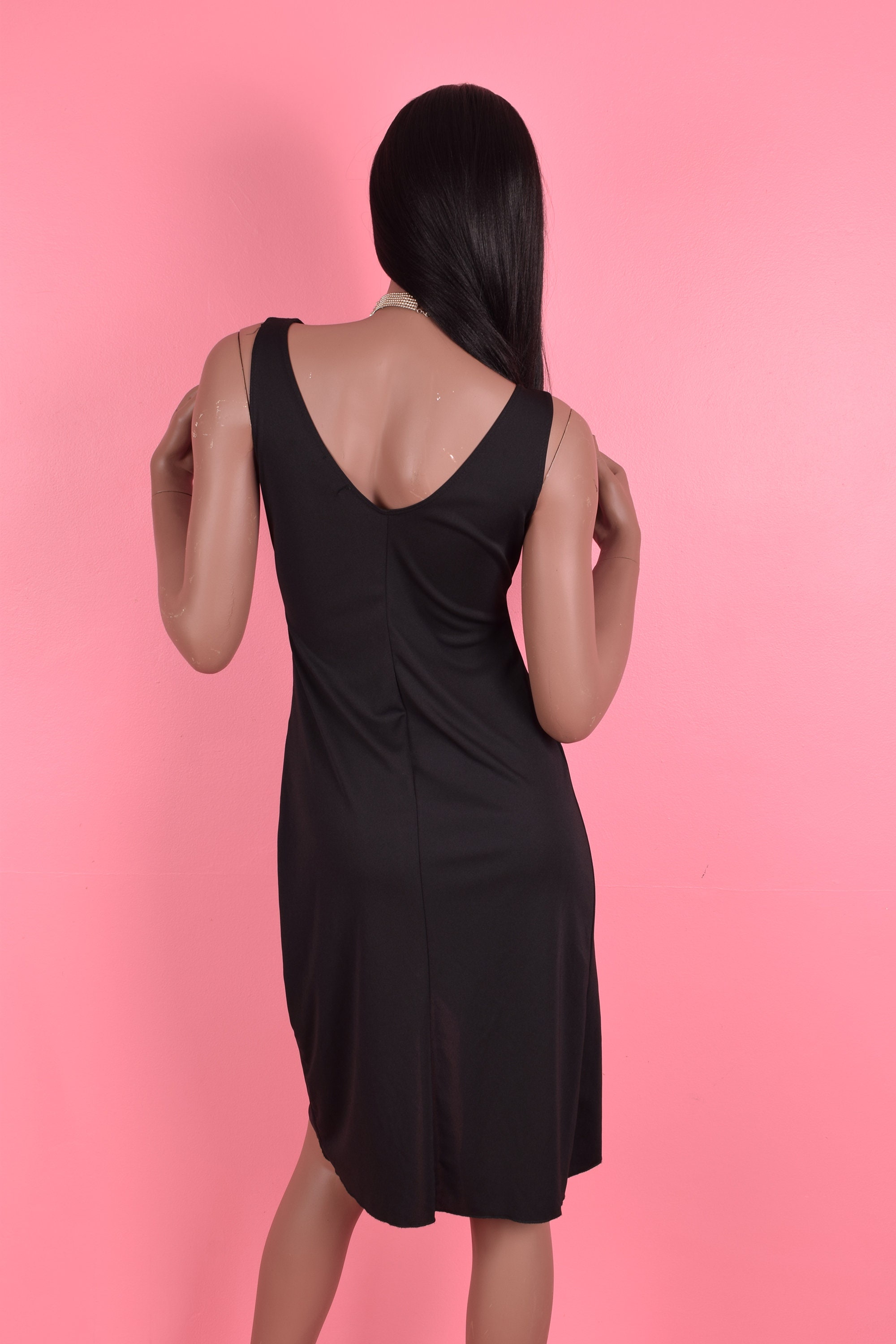 90s ruched dress Vintage 90s Retro Ruched Midi Dress (M/L) main image 1
