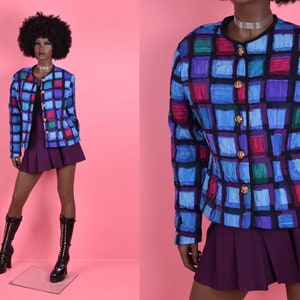 Vintage gewatteerd jasje jaren 80/VS 12/jaren 80