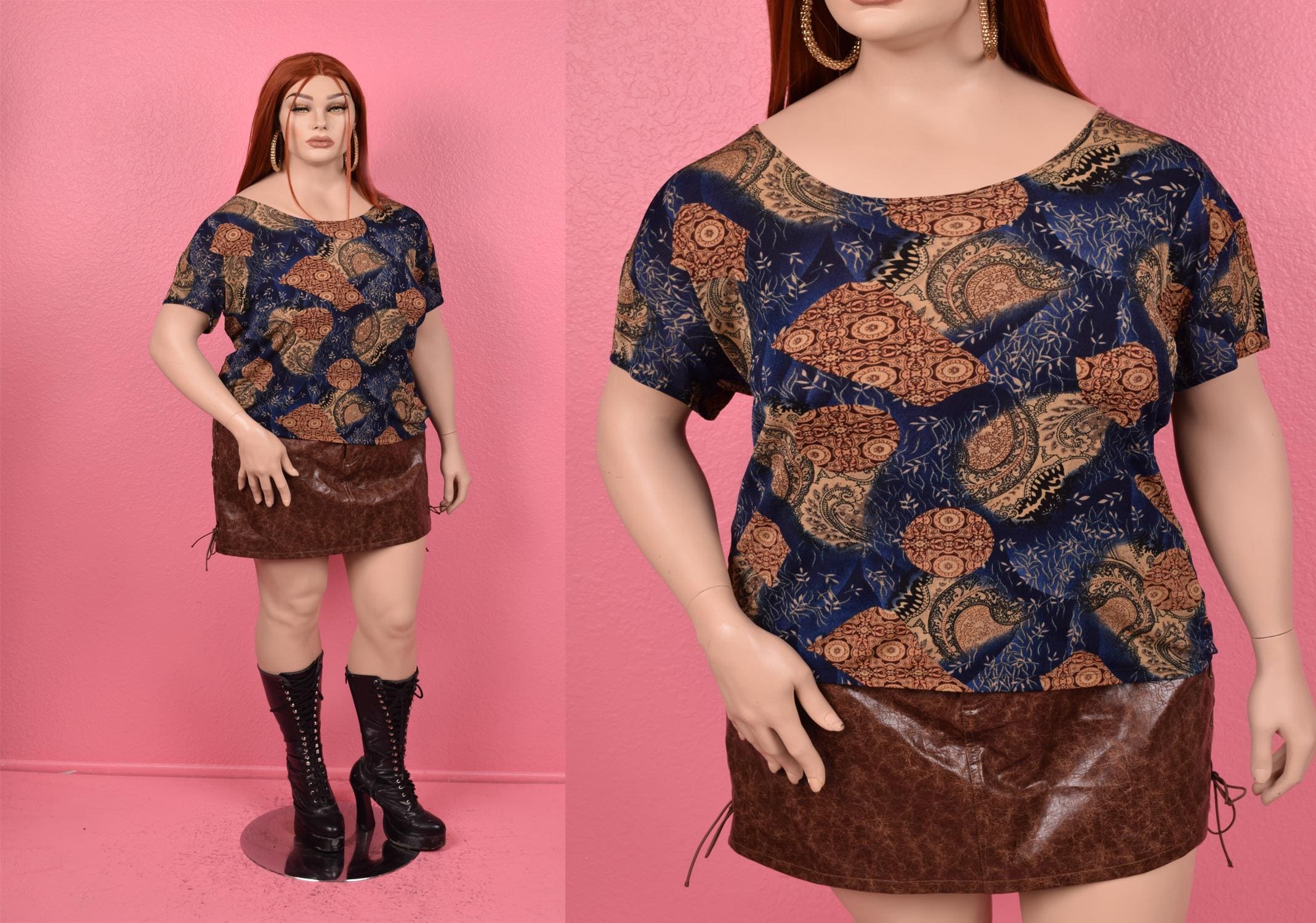 Vintage 00s Multi Pattern Knit Top/ XL/ 2000s - Etsy
