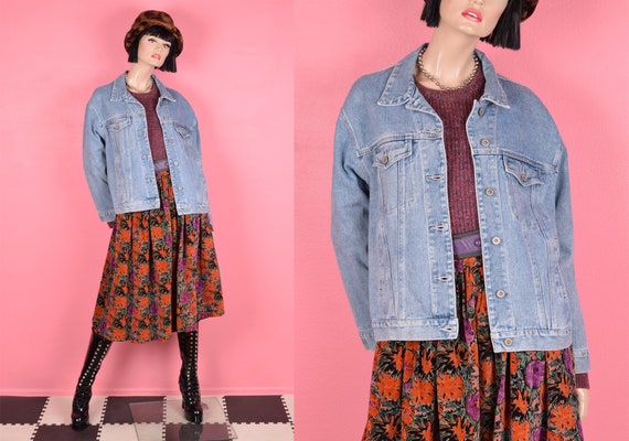 Vintage 90s Light Blue Denim Jacket/ Medium/ 1990s/ Jean