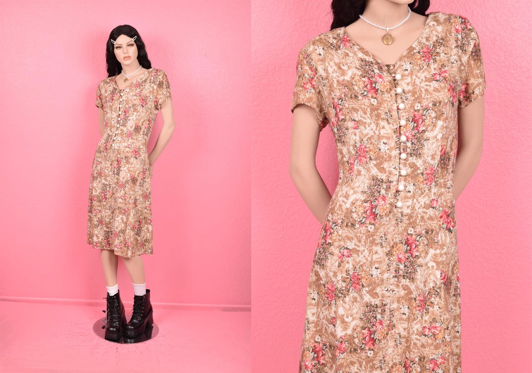 midi dress blue floral & White jan-3 Color:Hunter Green Dark Brown Dress Pants,