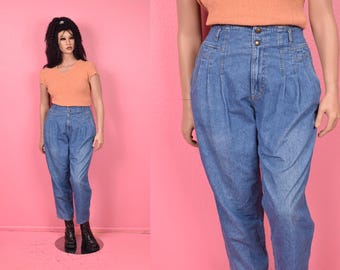 Jeans vintage a vita alta anni '80/ US 12/ vita 28,5/ anni '80