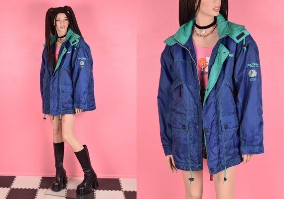 90s Hooded Ski Jacket/ Unisex XL/ 1990s - image 1