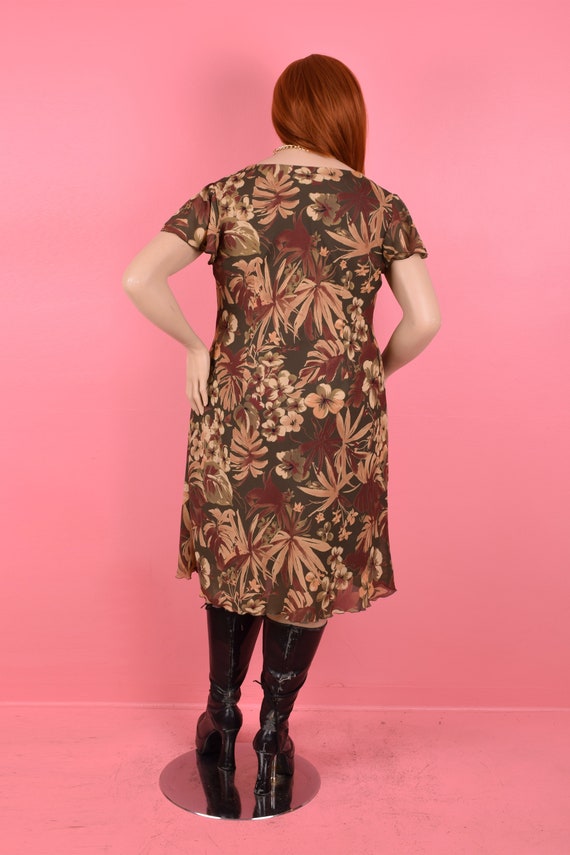 90s Floral Print Dress/ US 18W/ 1990s - image 2