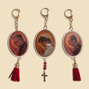 Conclave Keychains with Tassel Charm and Rosary