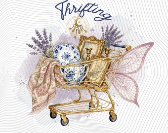 I'd Rather Be Thrifting PNG, Antique Lover (Digital Download)