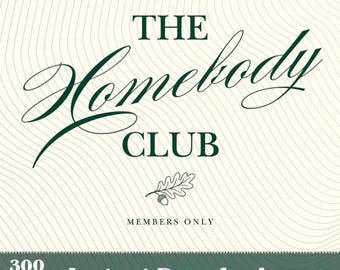 Homebody Club Graphic Cozy Stay Home Introvert T-Shirt PNG,Minimalist Members Only Men Gift,Aesthetic Forest Green Slow Living Men Design